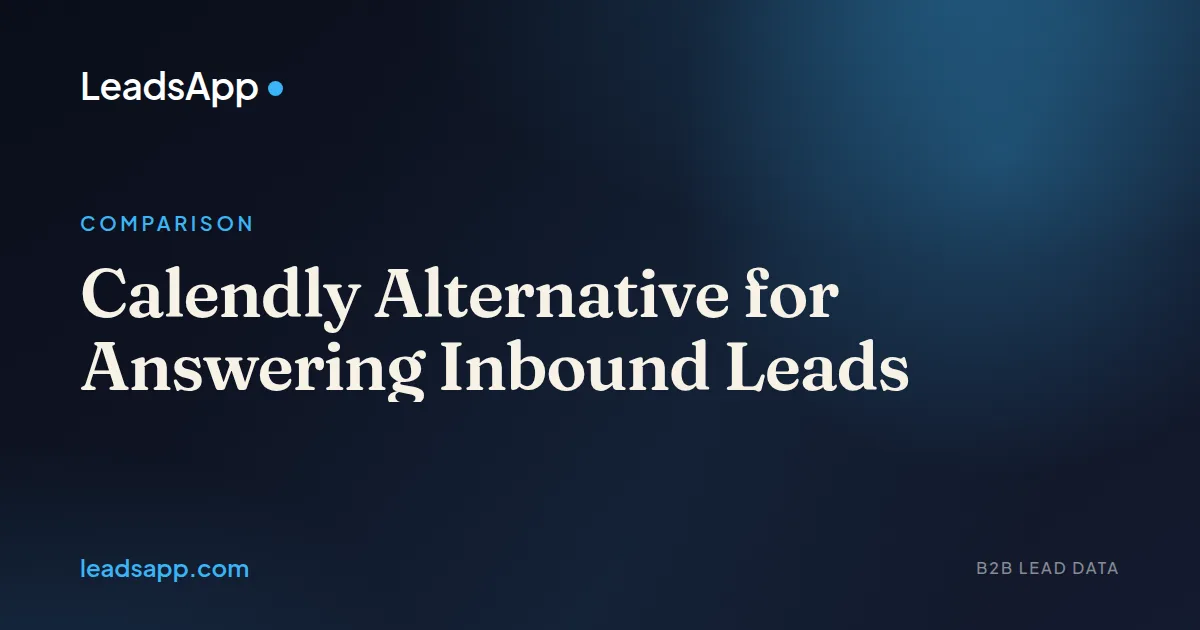 Calendly Alternative for Answering Inbound Leads