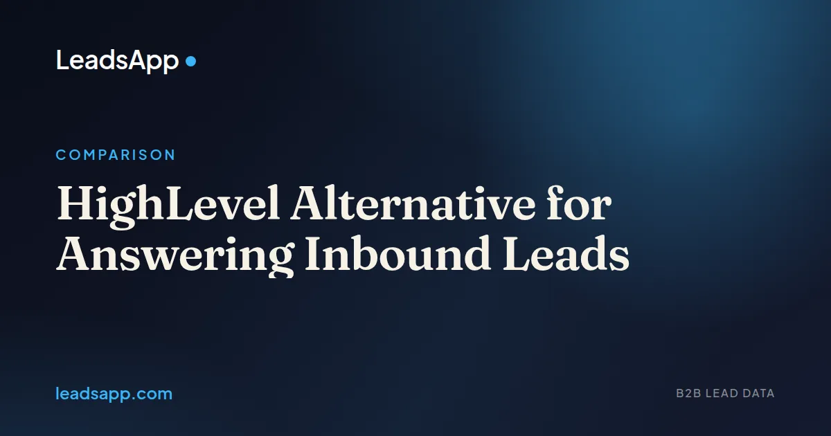 HighLevel Alternative for Answering Inbound Leads